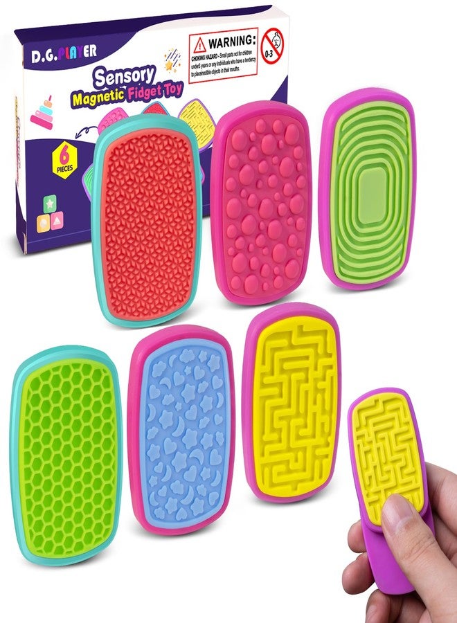 D.G.PLAYER Sensory Fidget Slider for Kids & Adults, Silicone Magnetic Toys for Stress Anxiety Relief Calming, Fidgets for Autism ADHD, Classroom Office Desk Must Haves - Ideal Travel School Gifts - Image 1